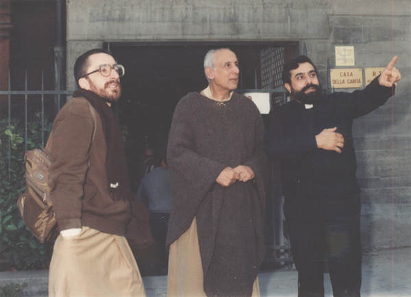 1983 con Francesco e don Romano - casa della carità