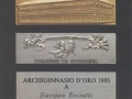 1986 02 22 il premio Archiginnasio 1985, poi donato al santuario di Bocca di Rio